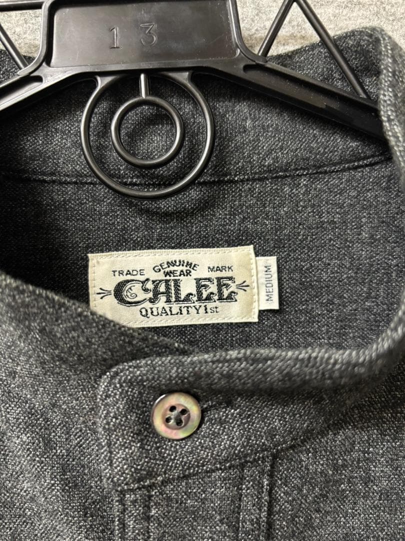 CALEE キャリー　セットアップ　バンドカラーシャツ＆スラックス