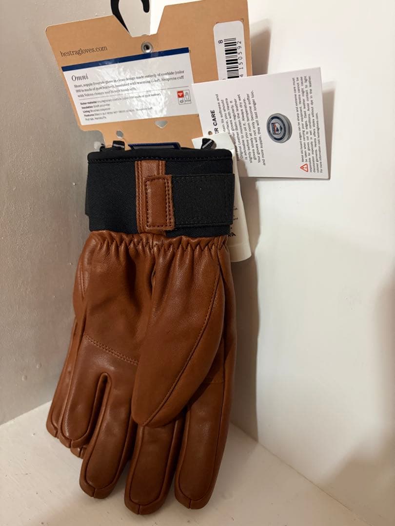 新品未使用品　HESTRA Omni サイズ8 BROWN タグ付送料込み