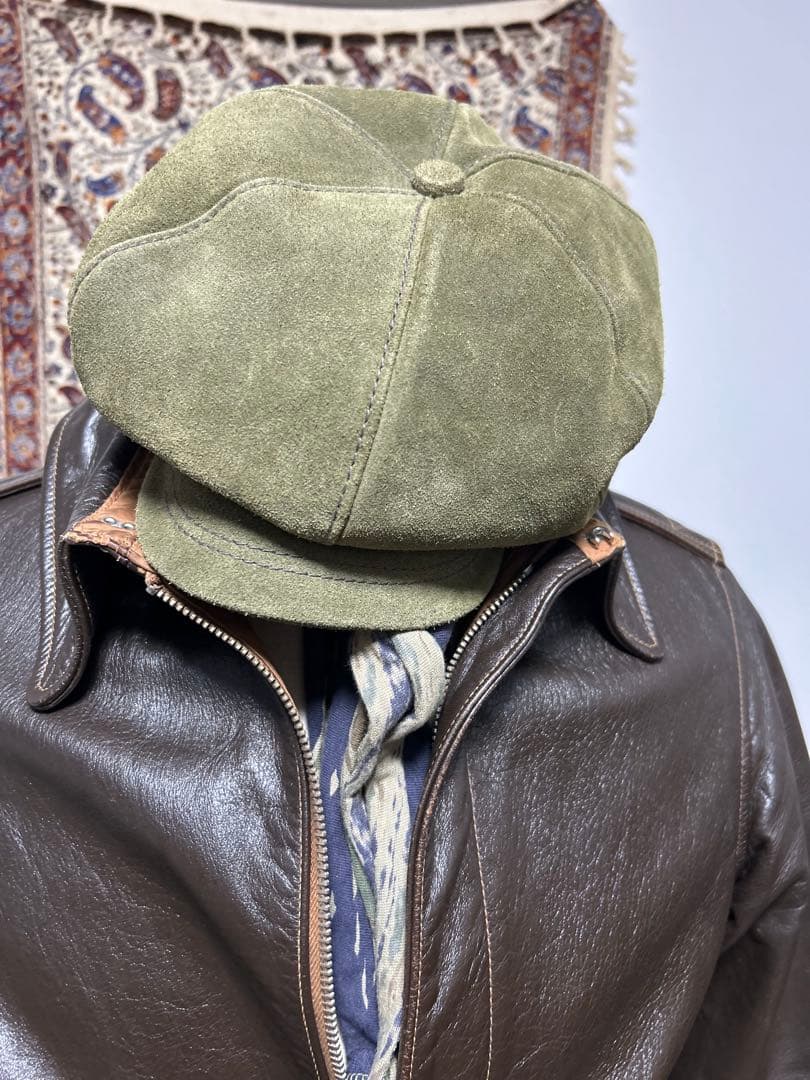 美品　リアルマッコイズ　ジョーマッコイ　レザーキャスケット　スエード