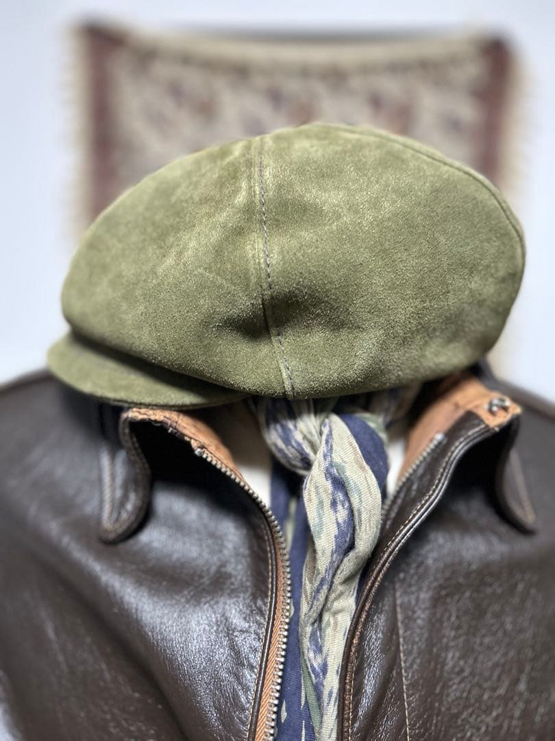 美品　リアルマッコイズ　ジョーマッコイ　レザーキャスケット　スエード