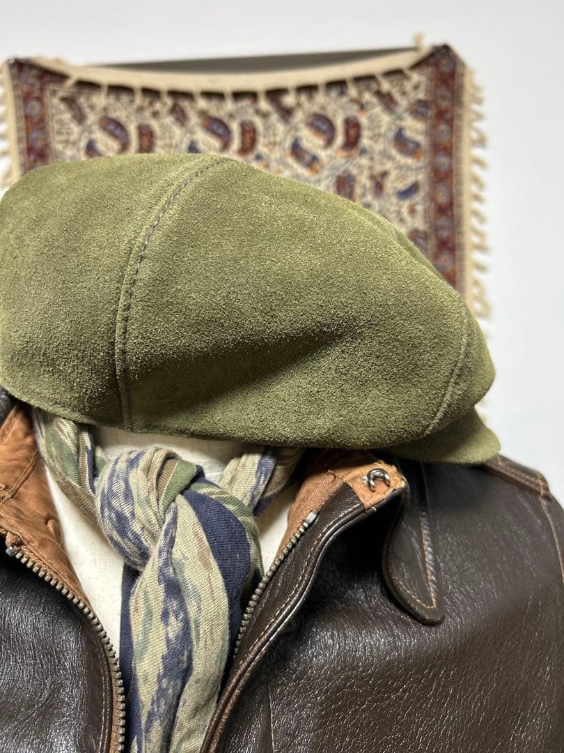 美品　リアルマッコイズ　ジョーマッコイ　レザーキャスケット　スエード