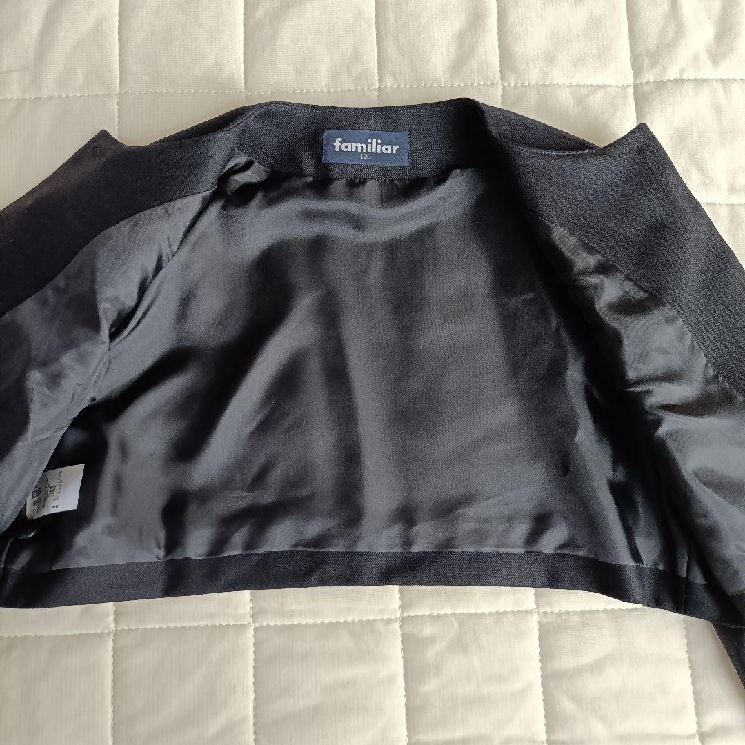 familiar フォーマルワンピースとジャケットセット 120　濃紺　お受験