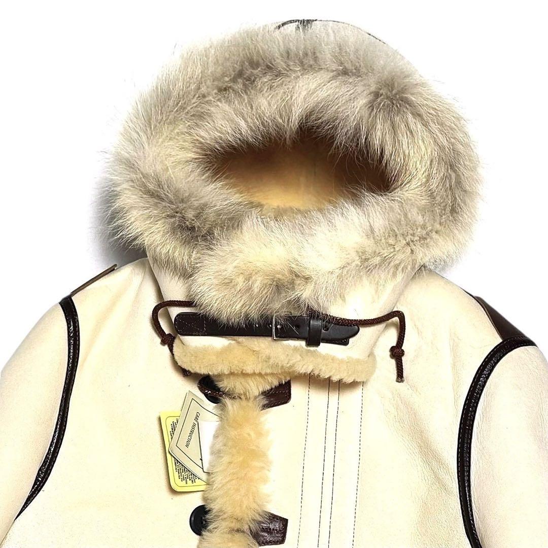 新品 39.6万 AVIREX B-7 羊革 ムートン アラスカコート 36