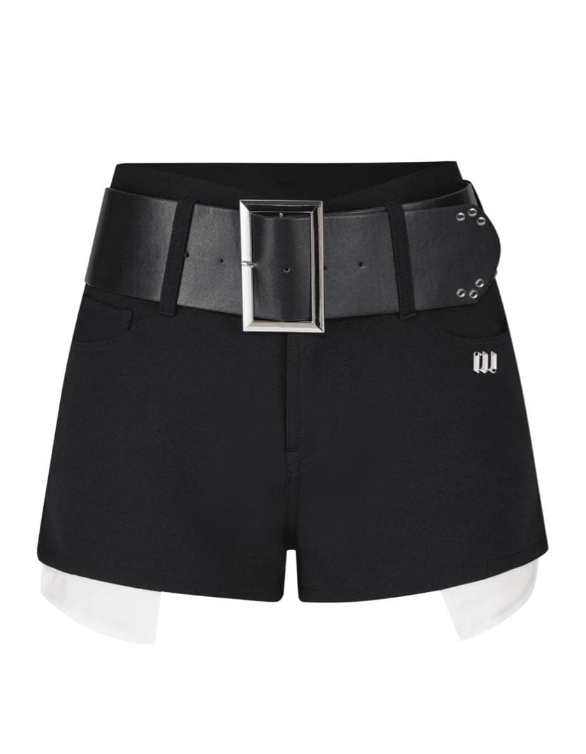 パンツ andwang Baby office belt short pants 002