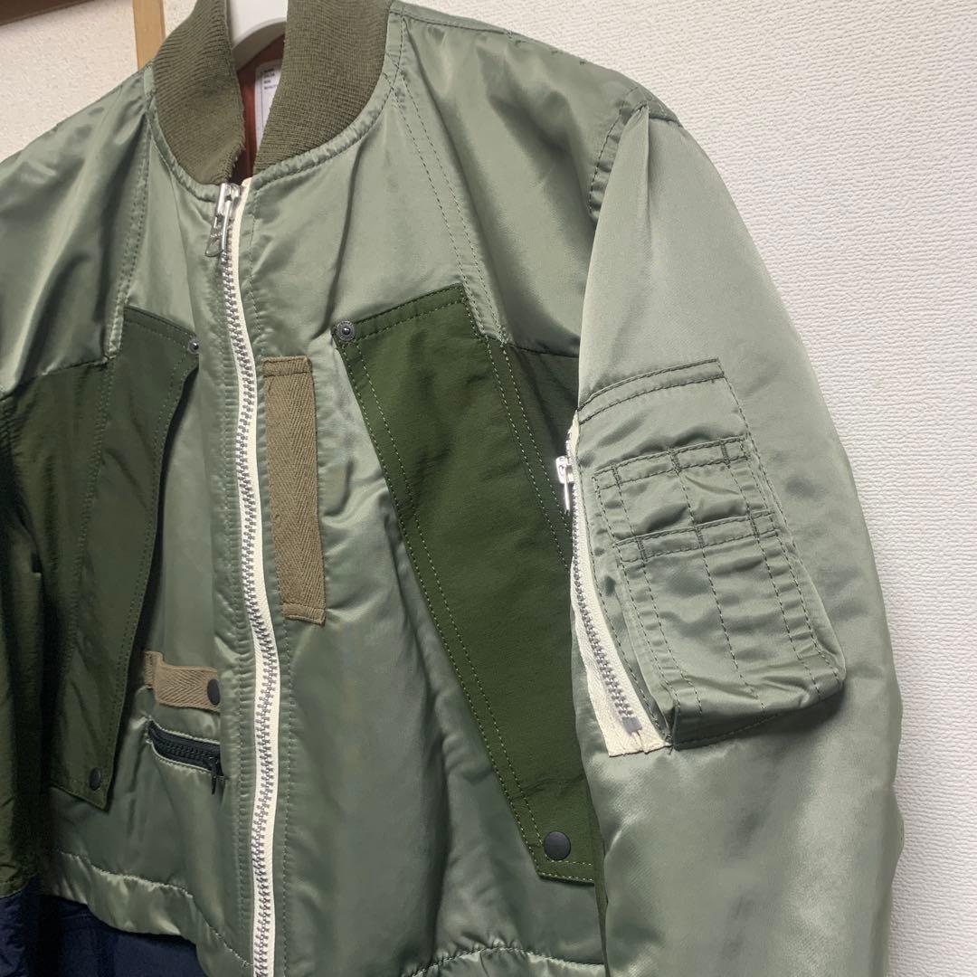 sacai MA-1ジャケット ナイロンツイルミックス　サイズ1