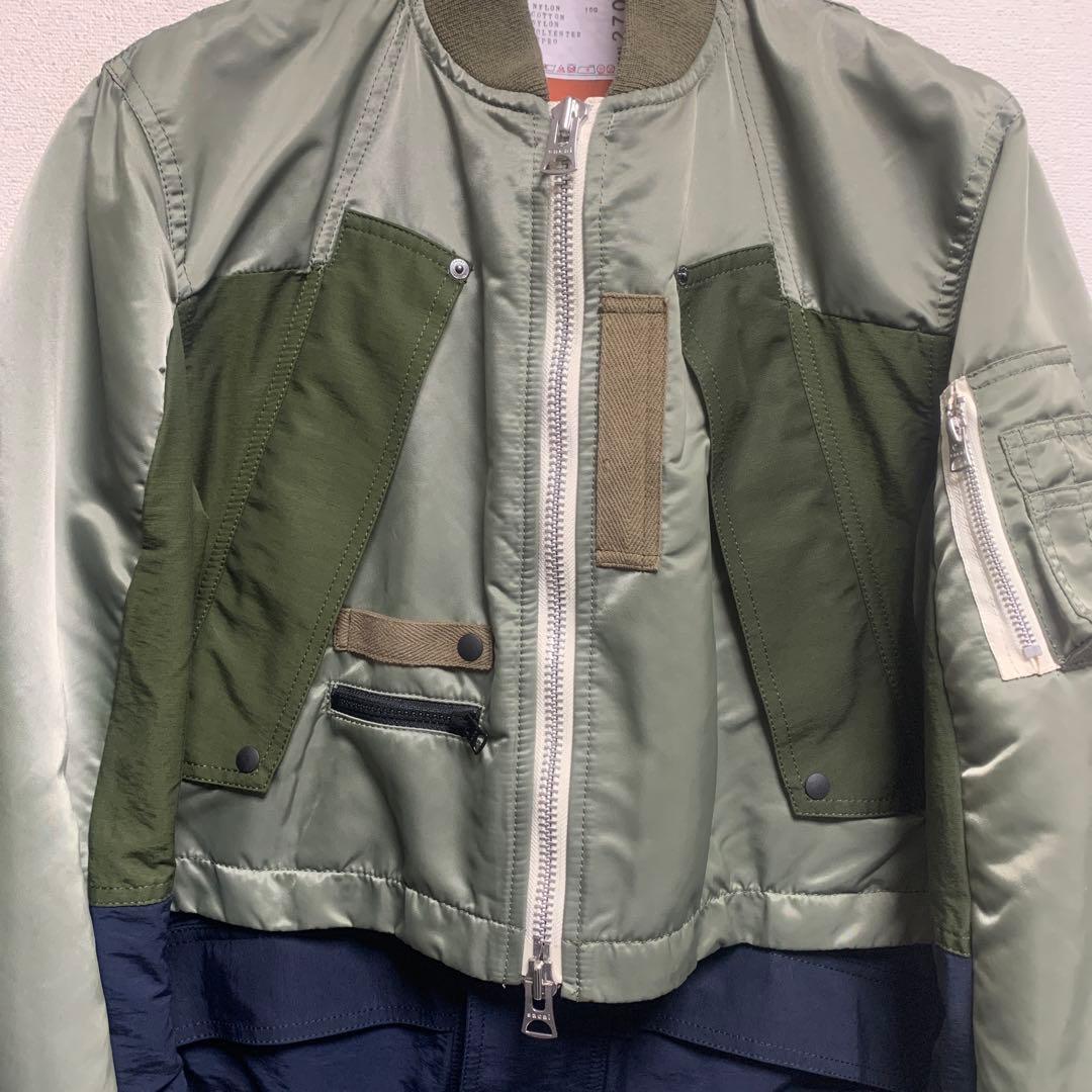 sacai MA-1ジャケット ナイロンツイルミックス　サイズ1