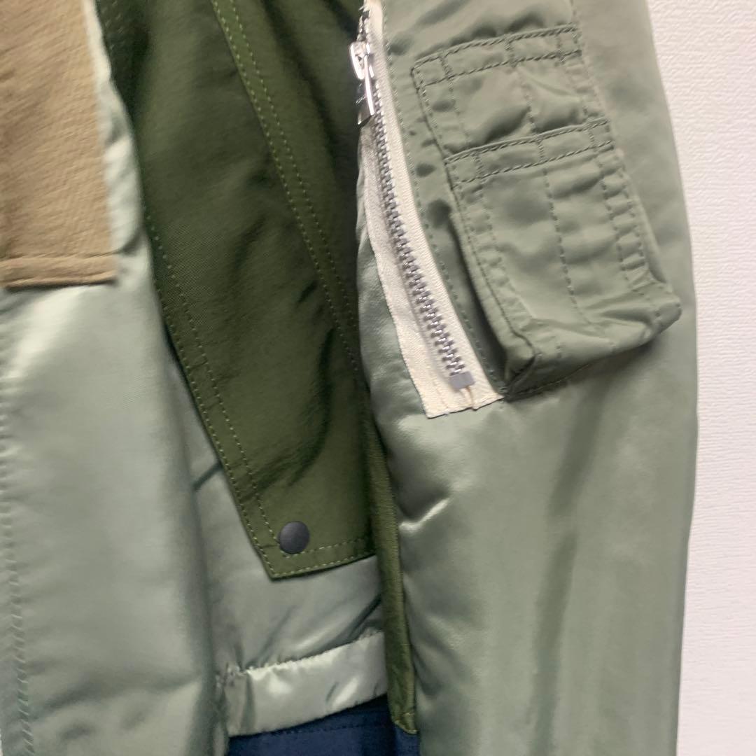 sacai MA-1ジャケット ナイロンツイルミックス　サイズ1