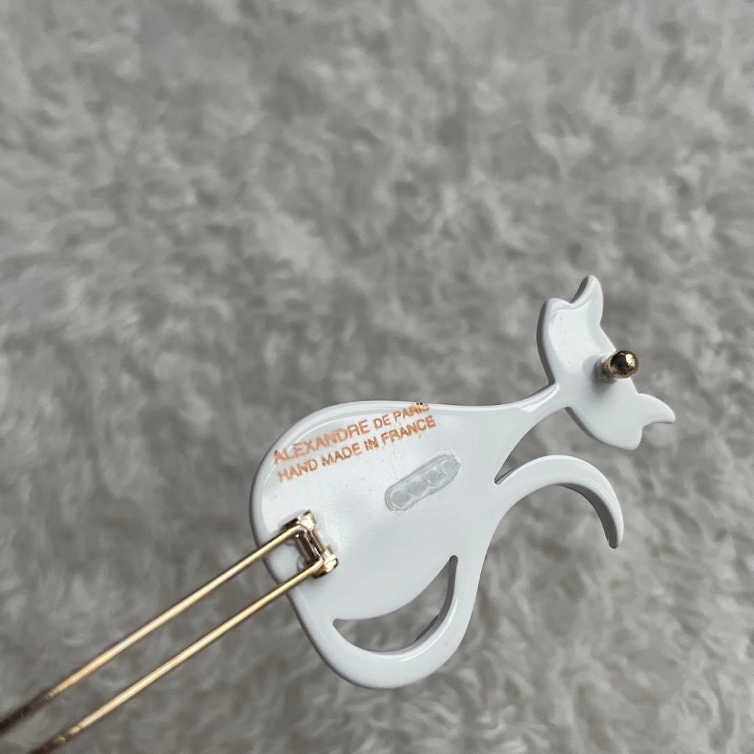 美品★ アレクサンドルドゥパリ 猫 ボールピン