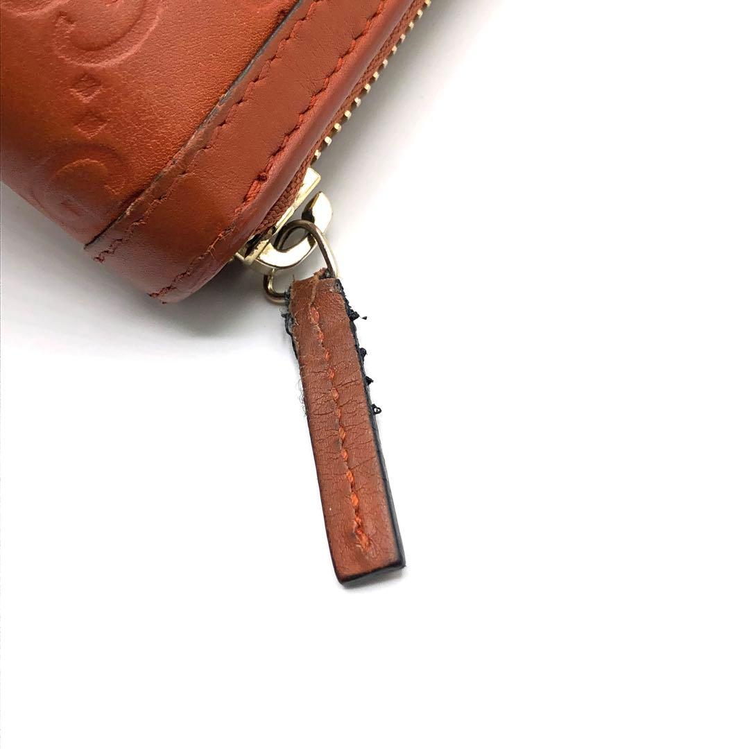 グッチ GG シマ インターロッキング 長財布 ラウンドジップ レザー