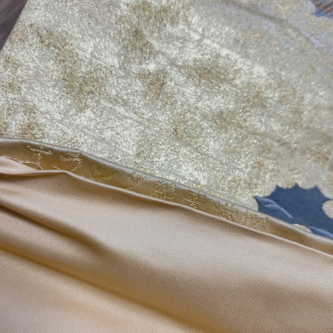 AA30袋帯 六通柄 オラシダ船来港図 金糸　正絹 着物