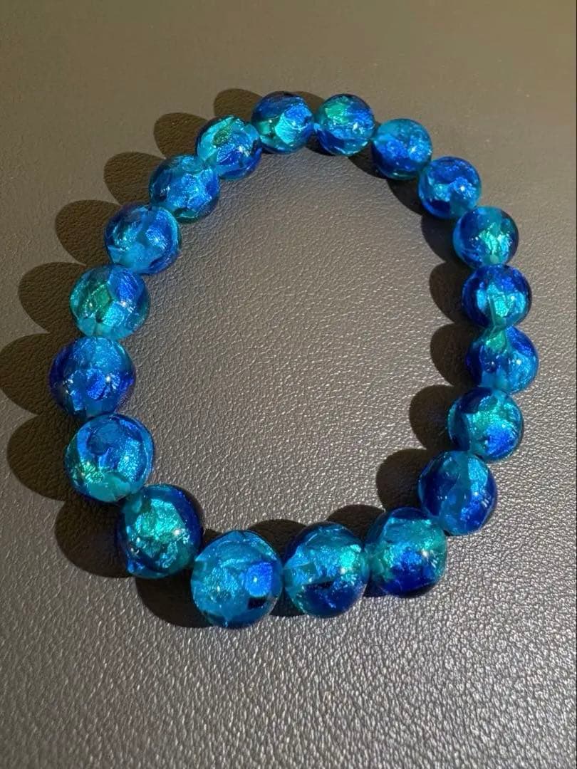 沖縄 ホタルガラス とんぼ玉 ブレスレット
