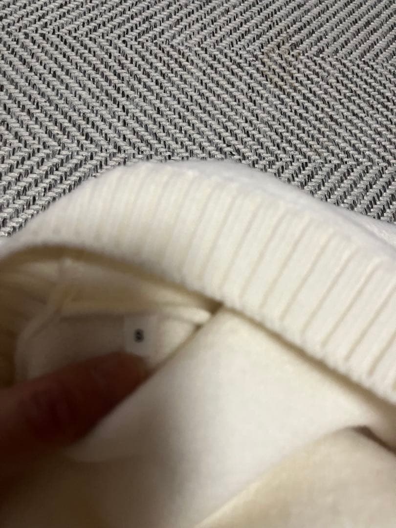 ぽ　美品⭐︎amiのニットベスト　白S