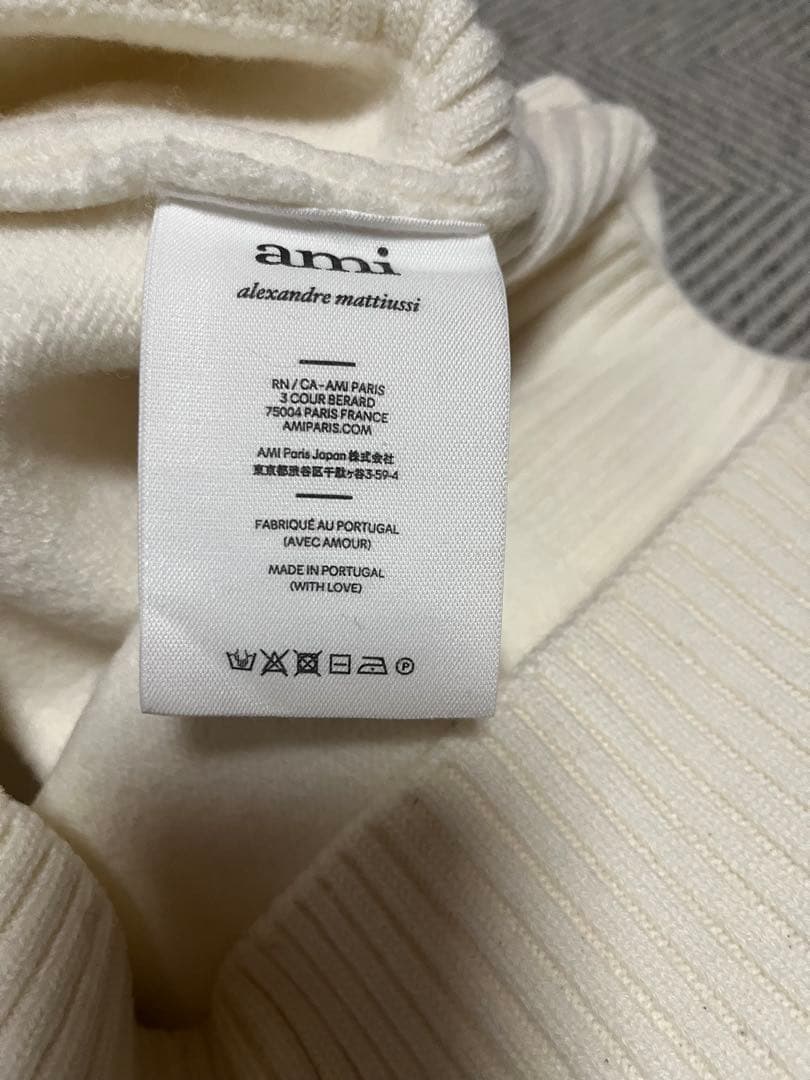 ぽ　美品⭐︎amiのニットベスト　白S