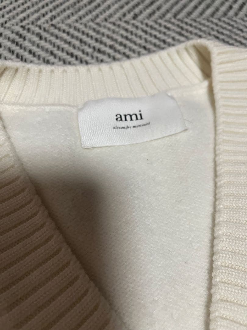 ぽ　美品⭐︎amiのニットベスト　白S