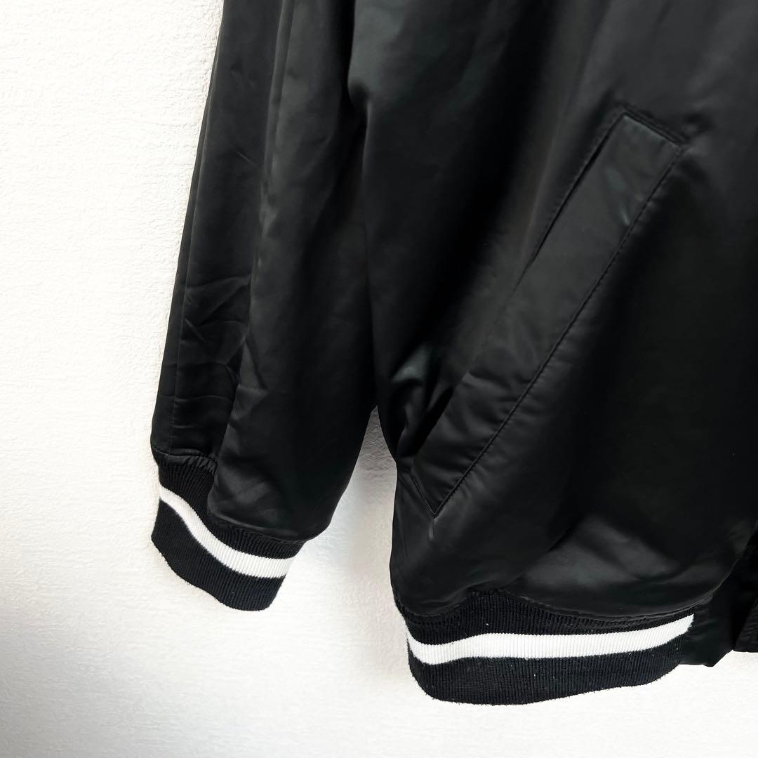 【カッズー】ナイキ ジョーダン✨️サテンジャケット　スタジャン　刺繍ロゴ