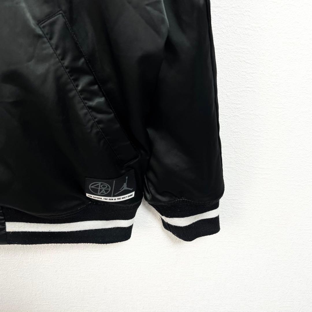 【カッズー】ナイキ ジョーダン✨️サテンジャケット　スタジャン　刺繍ロゴ