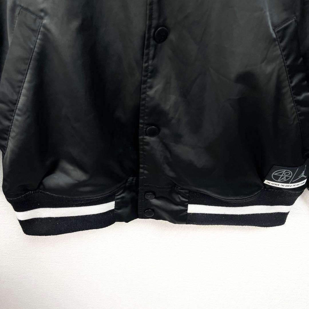 【カッズー】ナイキ ジョーダン✨️サテンジャケット　スタジャン　刺繍ロゴ