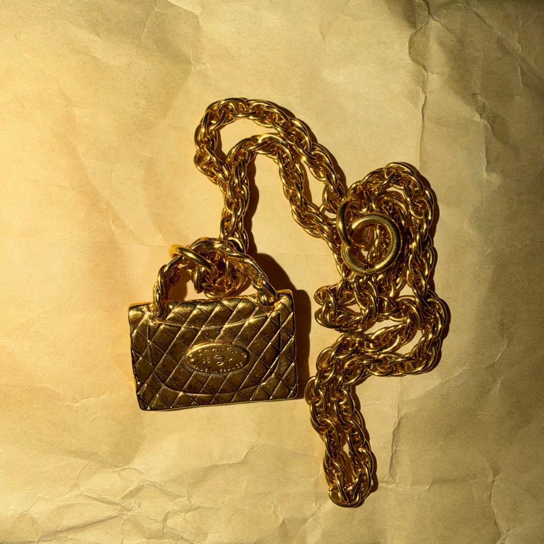 【値下げ】CHANEL ハンドバッグ型ペンダントネックレス ビンテージ