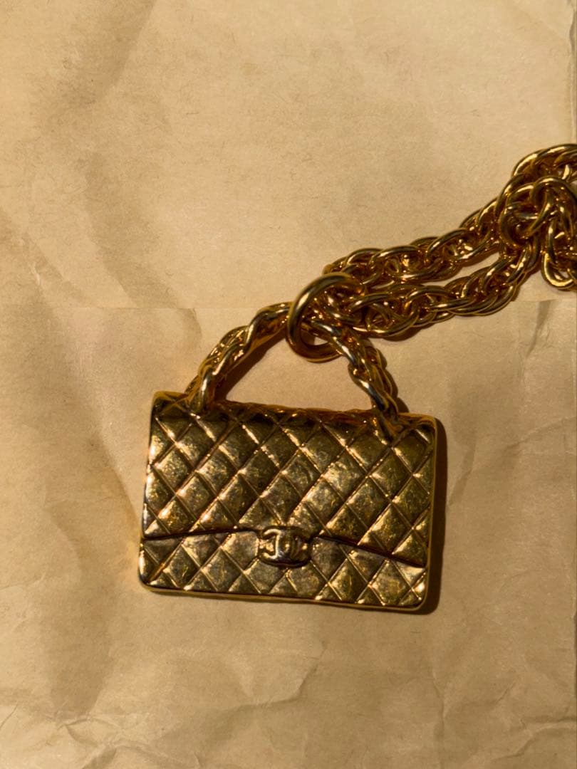 【値下げ】CHANEL ハンドバッグ型ペンダントネックレス ビンテージ