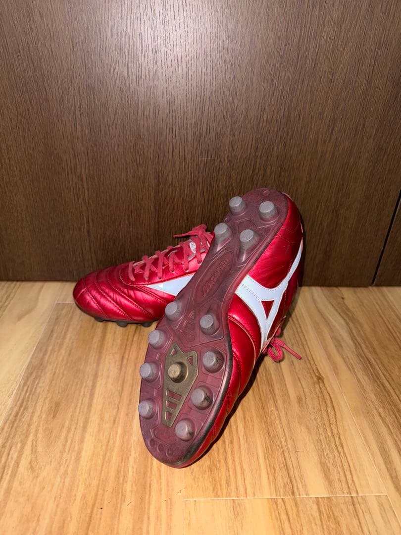 ミズノ モレリア2JAPAN 25.5 レッド　靴乾燥機、シューズキーパーセット