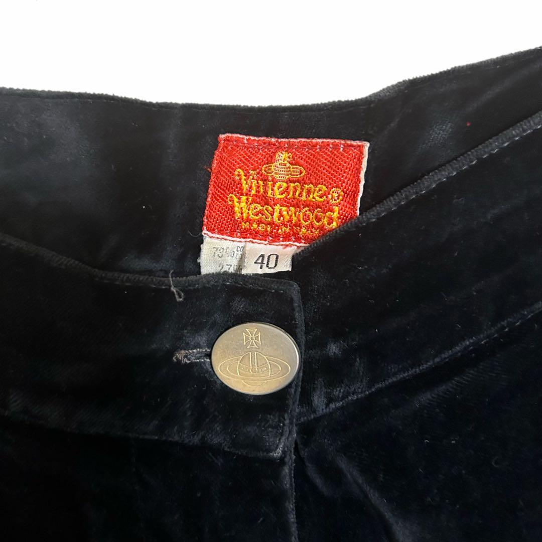 80s Vivienne Westwood ベロアクロップドパンツ 赤タグ 初期