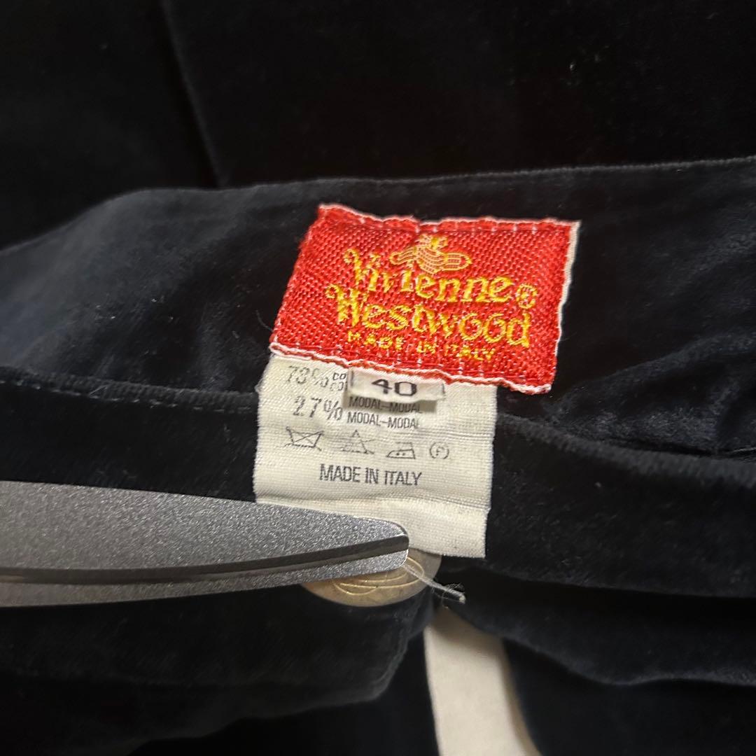 80s Vivienne Westwood ベロアクロップドパンツ 赤タグ 初期