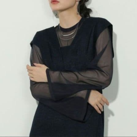 kana / ANDRESD 2点セット ジャガードドレス×チュール 結婚式