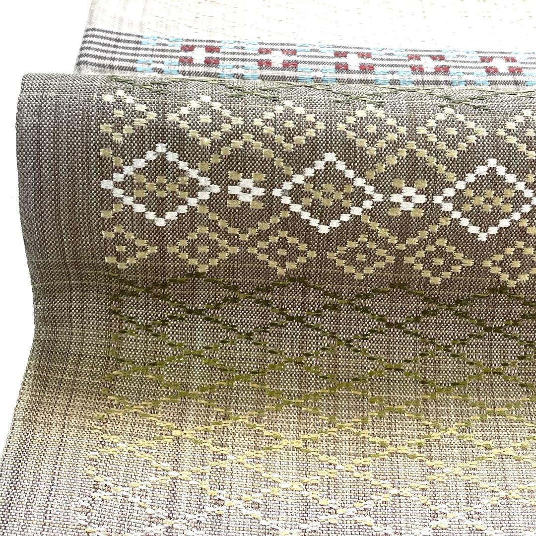 専用帯6194 ●高級 正絹 真綿バンブー和紙織 花織 六通 袋帯