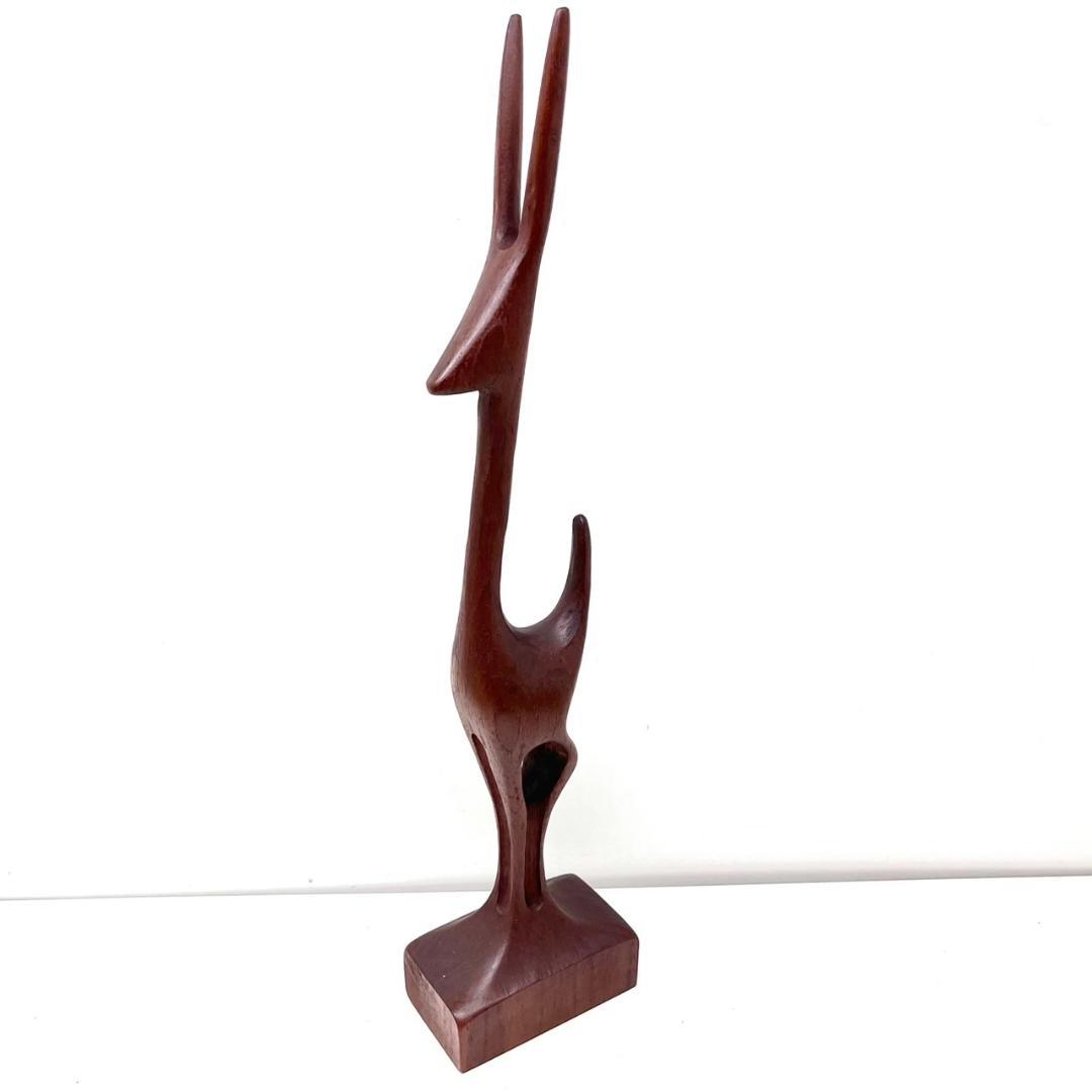 K◇美品 Aene Basse チーク材 鹿 ガゼル 北欧 置物 デンマーク
