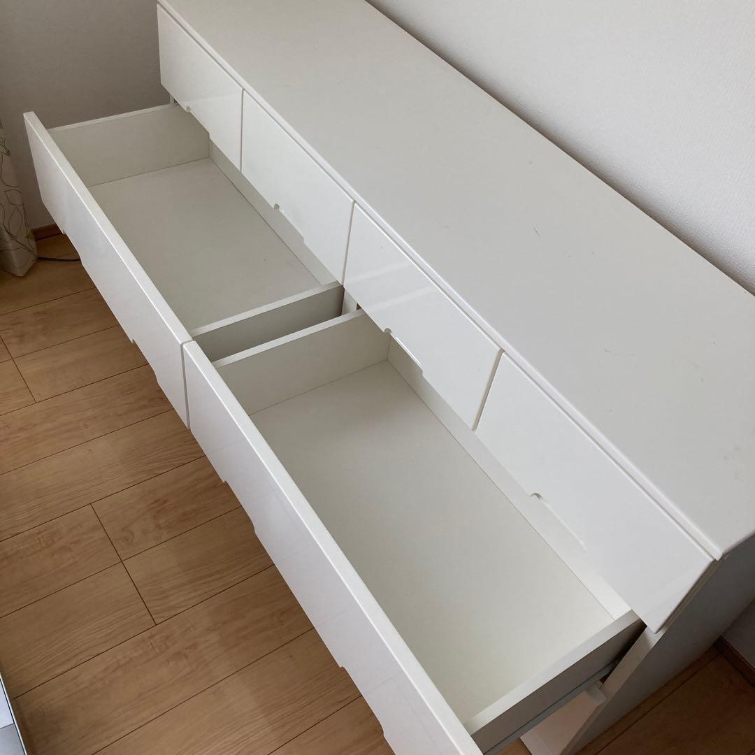 ローチェスト タンス　箪笥　ホワイト　ニトリ　3段　150 白