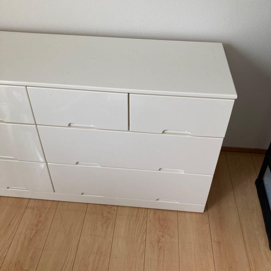 ローチェスト タンス　箪笥　ホワイト　ニトリ　3段　150 白