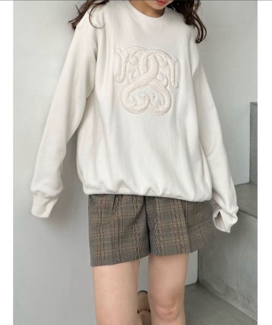 snidel Web限定 ボアロゴスウェット アイボリー