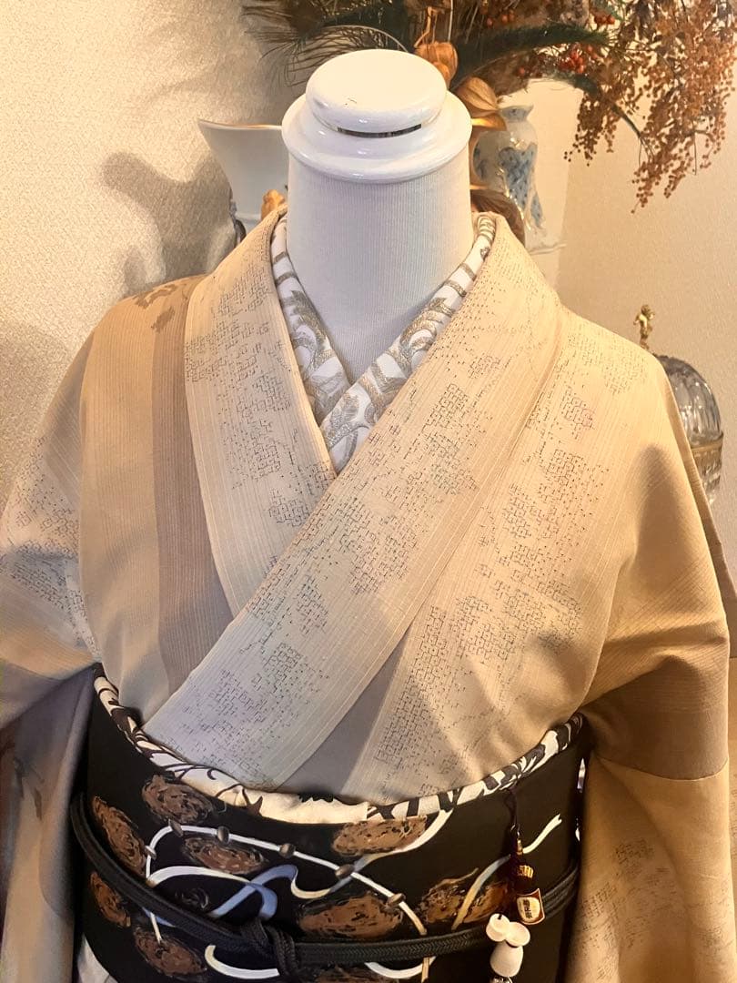 ふんわり暖かい❇︎優しい風合いの紬のお着物❇︎袷