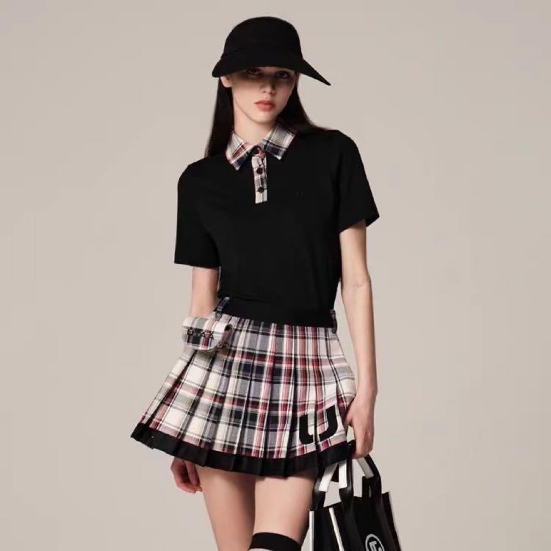 UTAAレディースゴルフシャツスカートセットストレッチサイズM