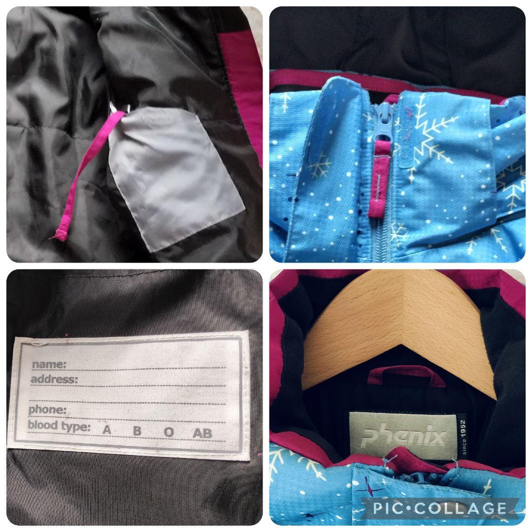 美品 Phenixスキーウェア 女の子 上下 150 140 雪結晶☆水色ピンク