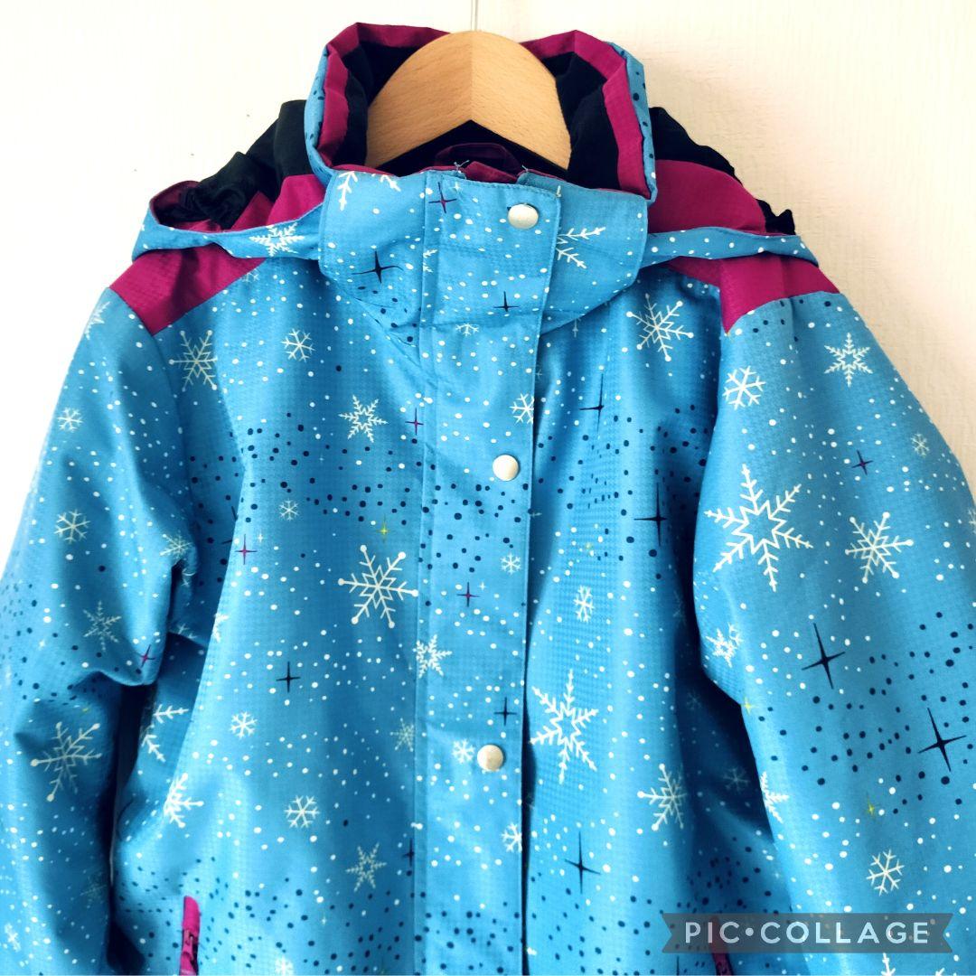 美品 Phenixスキーウェア 女の子 上下 150 140 雪結晶☆水色ピンク