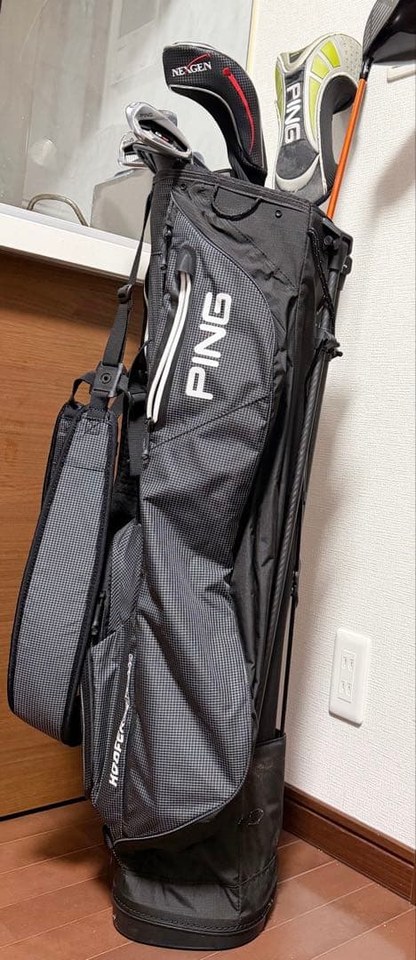 【美品】PING ピン スタンドキャディバック 黒