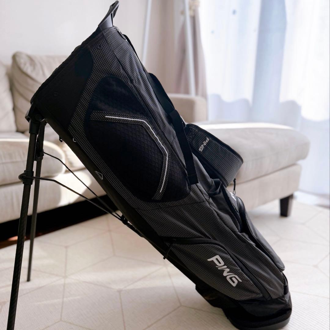 【美品】PING ピン スタンドキャディバック 黒