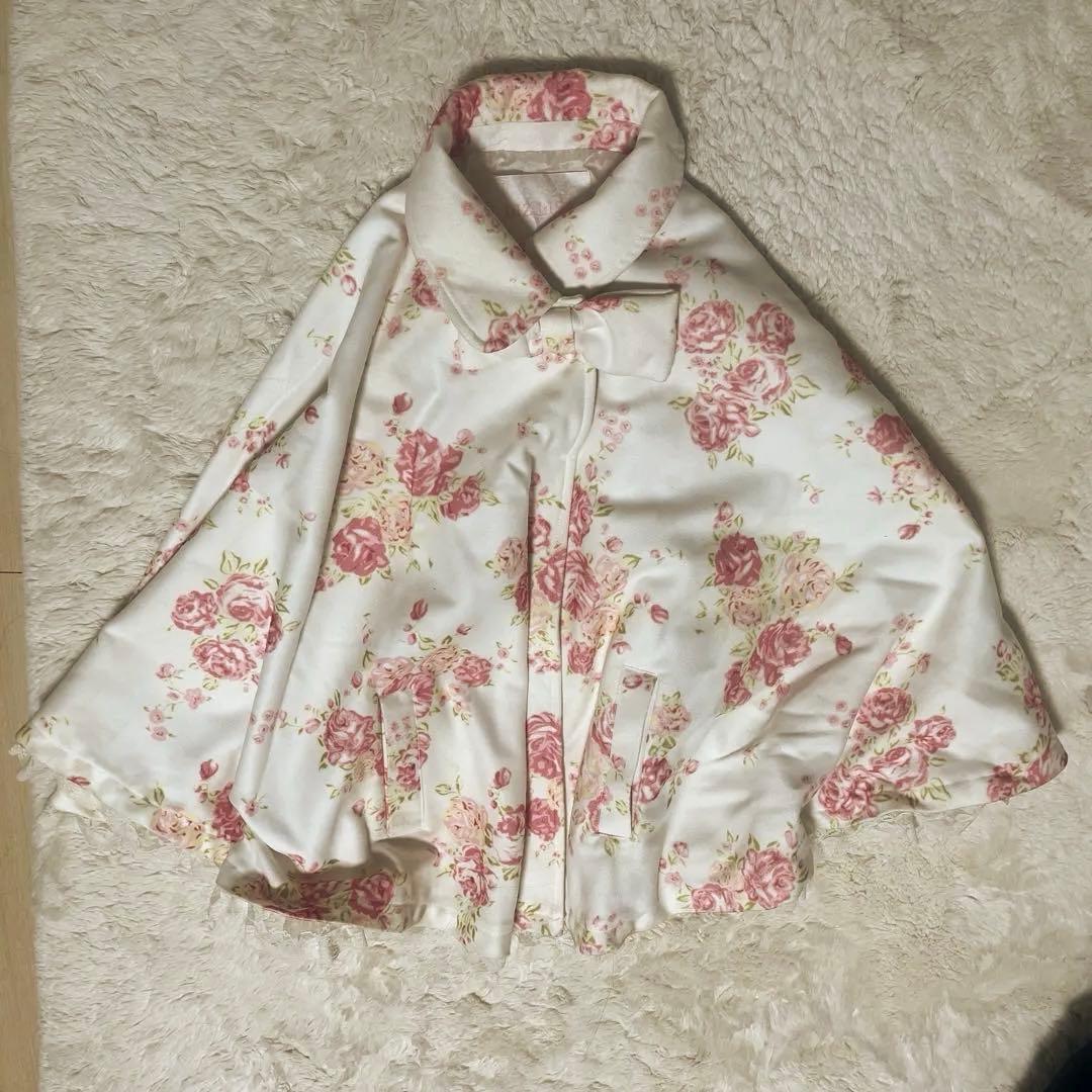 LIZ LISAフラワープリント ポンチョコート