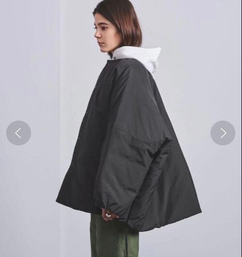 HYKE OXFORD COLLARLESS BIG JACKET 黒　サイズ1