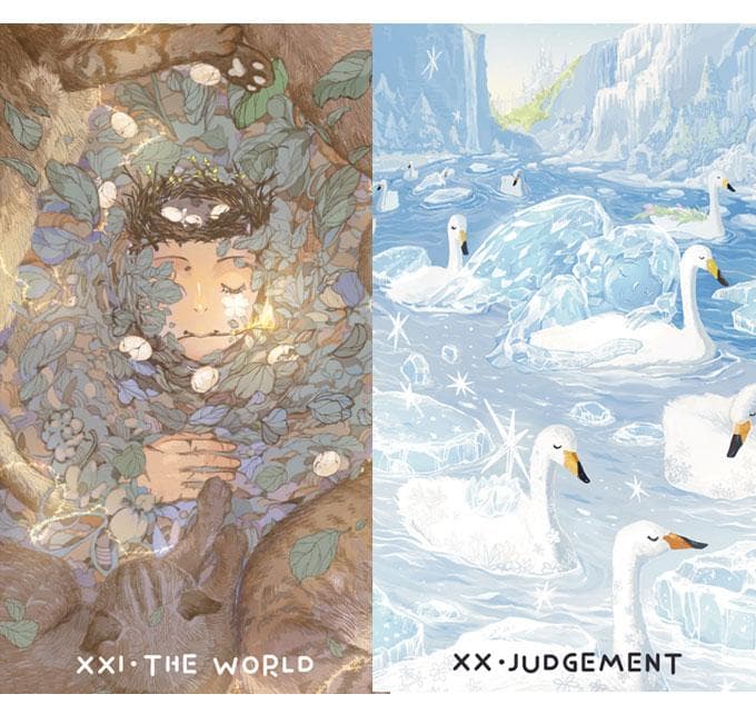 【正規品タロットカード】超レア✨クラファン完売品✨雨と光が織りなすデッキ／ミニ版