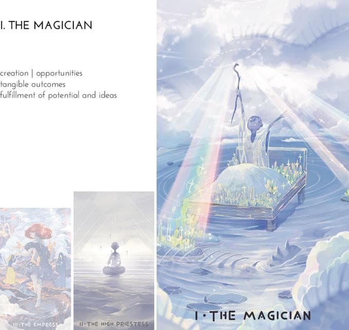 【正規品タロットカード】超レア✨クラファン完売品✨雨と光が織りなすデッキ／ミニ版
