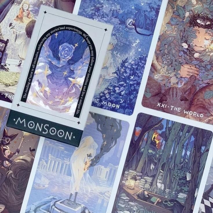 【正規品タロットカード】超レア✨クラファン完売品✨雨と光が織りなすデッキ／ミニ版