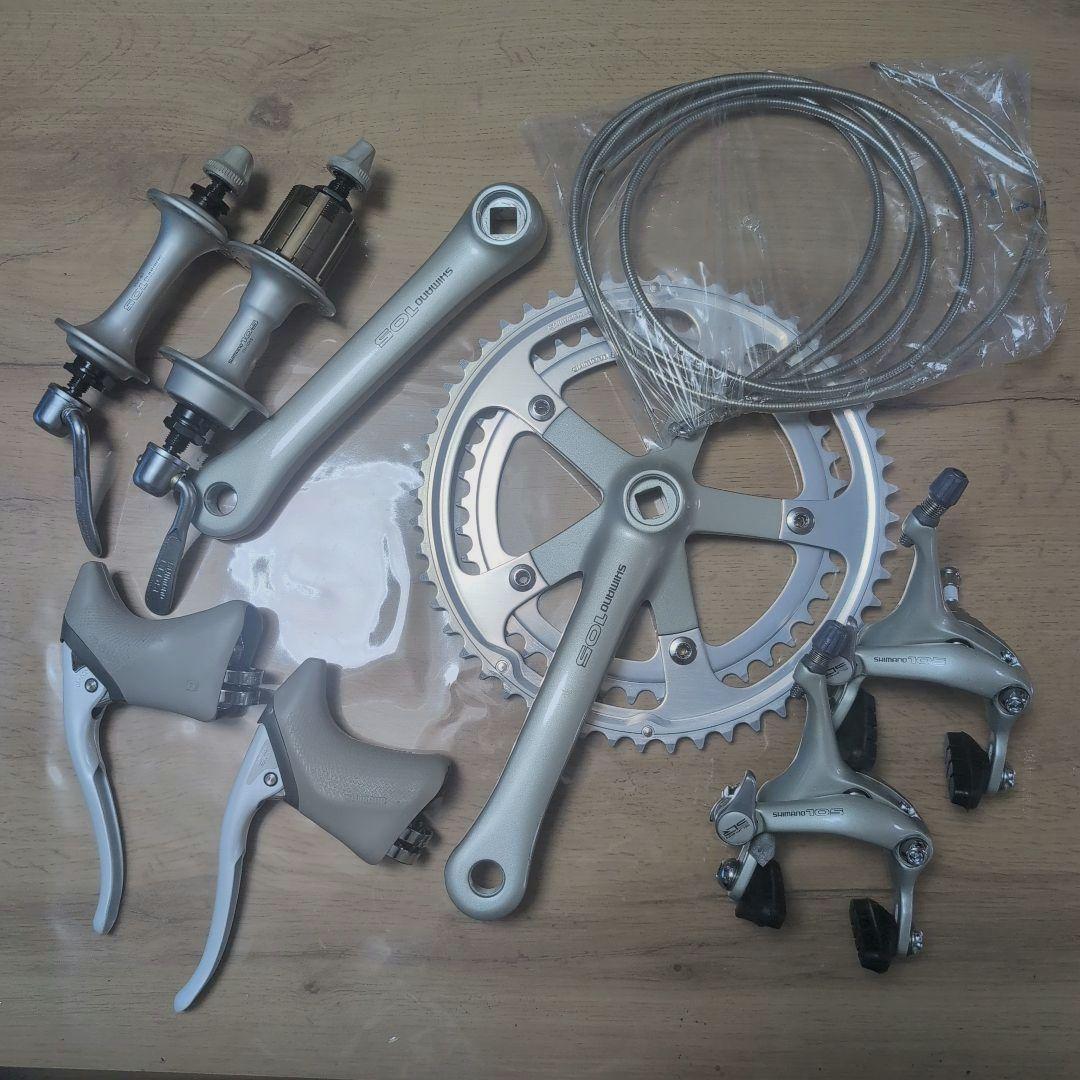SHIMANO 105クランク、105ブレーキ、105ハブ、Santeブレーキ他