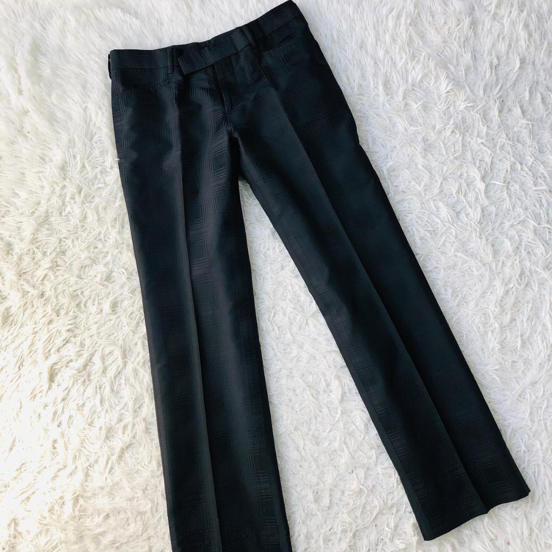 【希少】ジョンローレンスサリバン★シルク100％ セットアップ チェック M