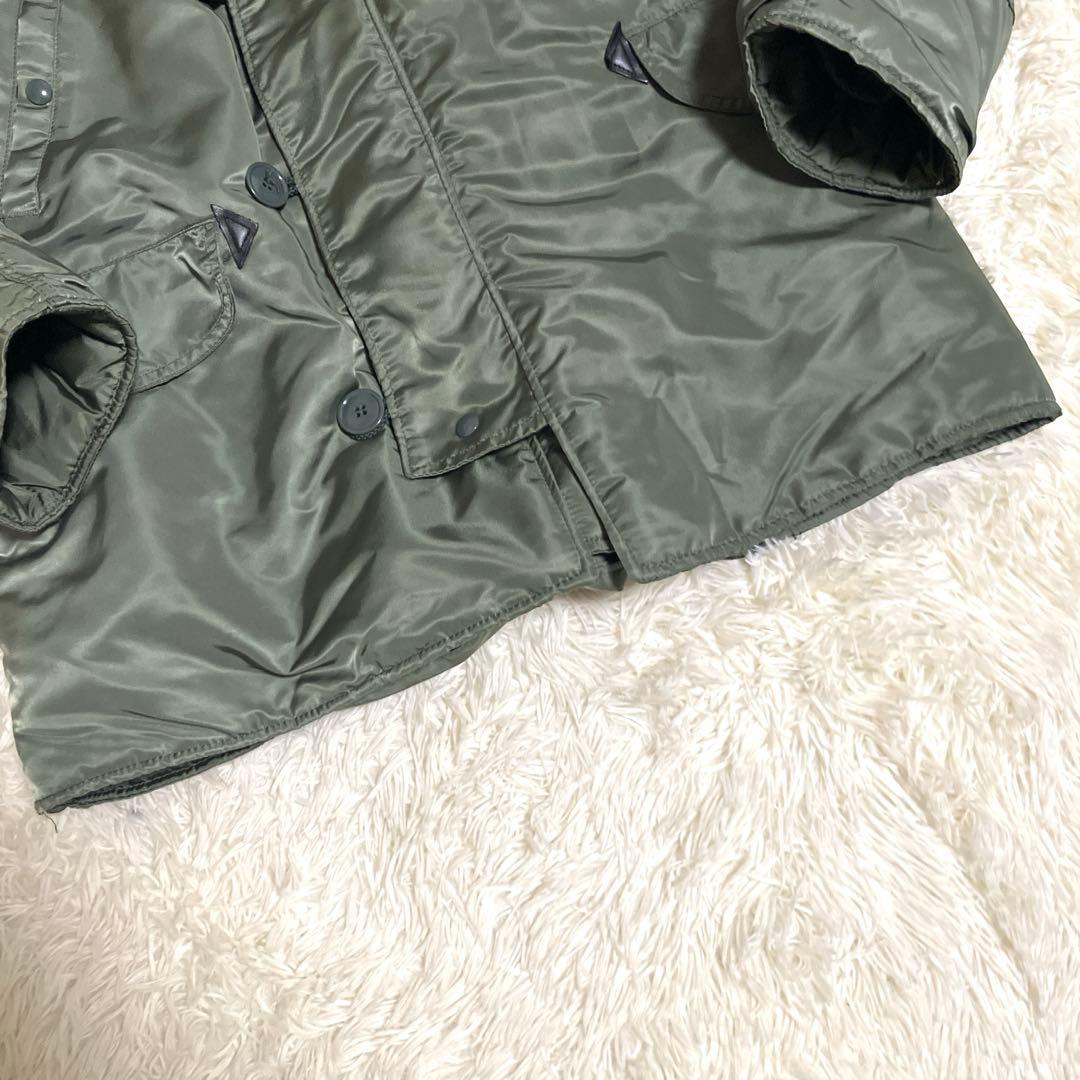 USA製 ALPHA N-3B フライトジャケット レア カーキ M