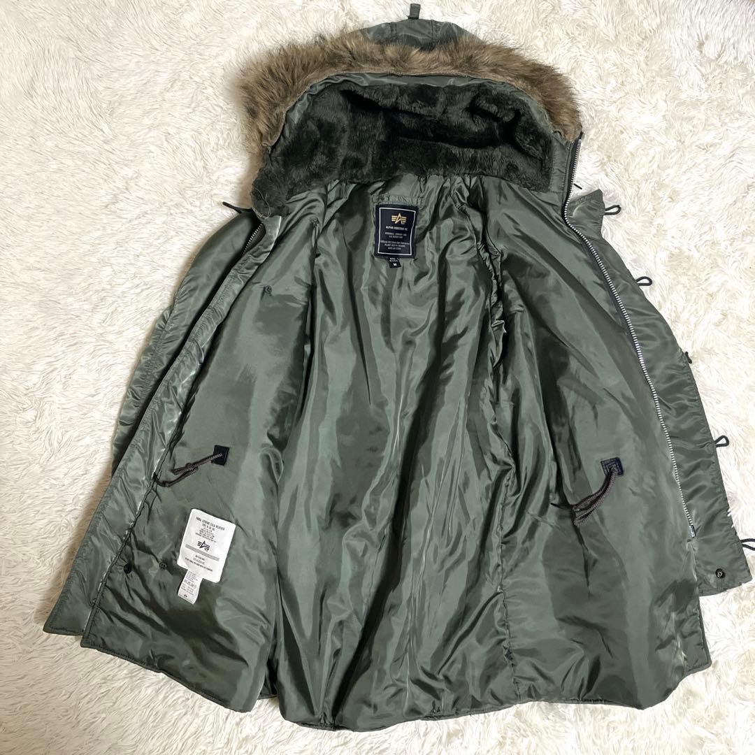 USA製 ALPHA N-3B フライトジャケット レア カーキ M