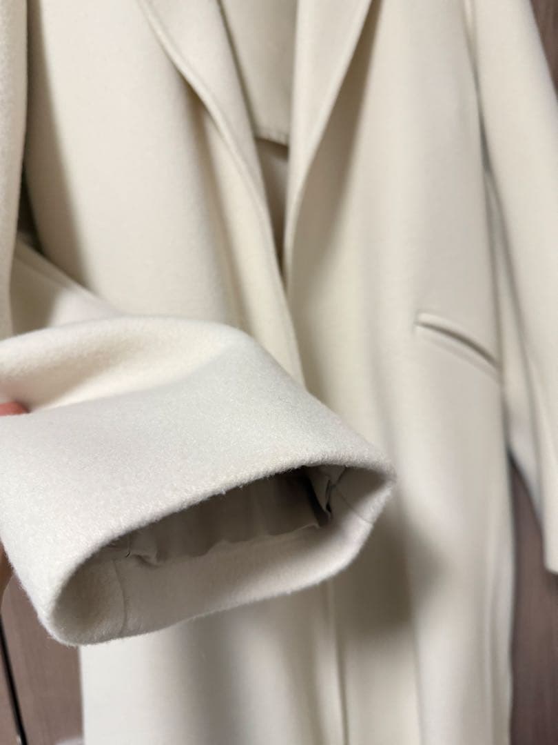 anuans アニュアンス リバーロングチェスターコート エクリュ