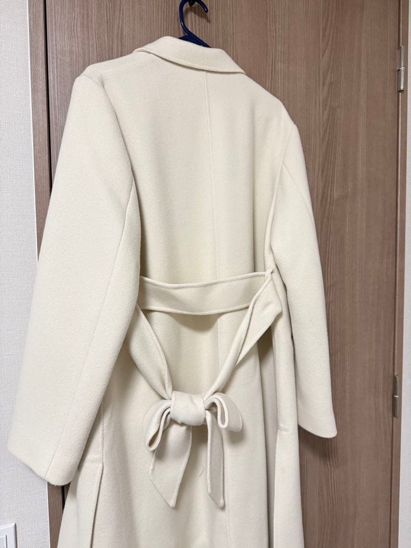 anuans アニュアンス リバーロングチェスターコート エクリュ