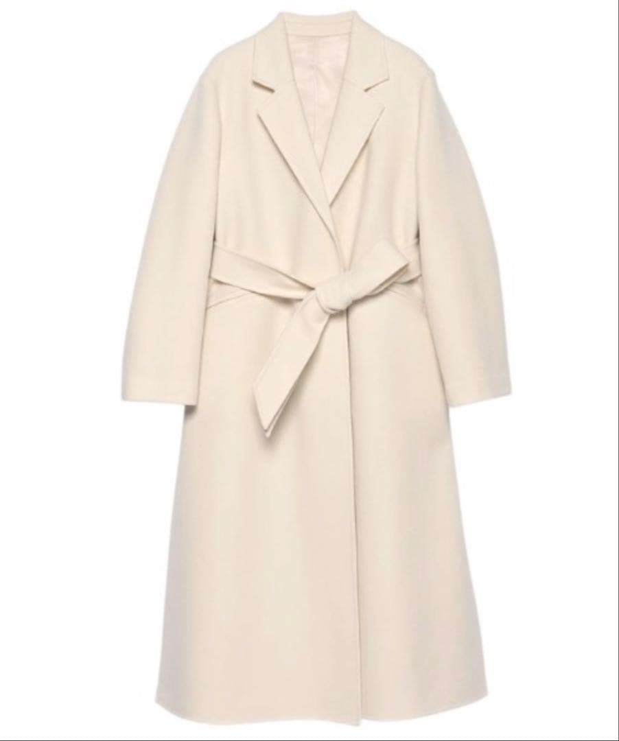 anuans アニュアンス リバーロングチェスターコート エクリュ